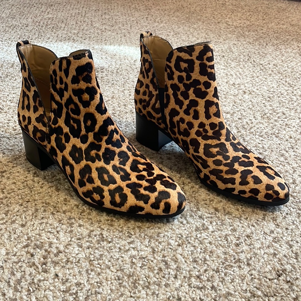 Franco Sarto Roar Leopard Notched Bootie